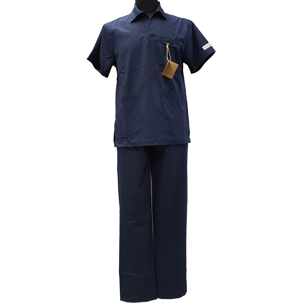 Areka medical gown - dark blue - men